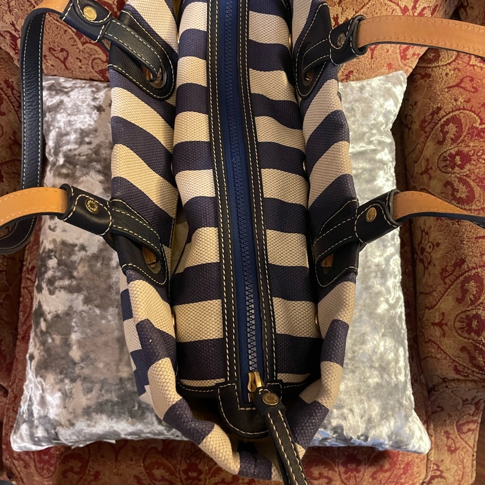 Dooney Bourke Stripped Canvas Tote - Picture 9 of 10